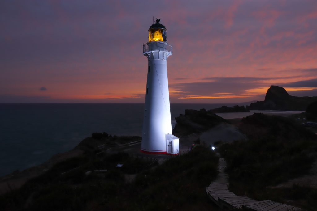 Leuchtturm am Castlepoint in Neuseeland