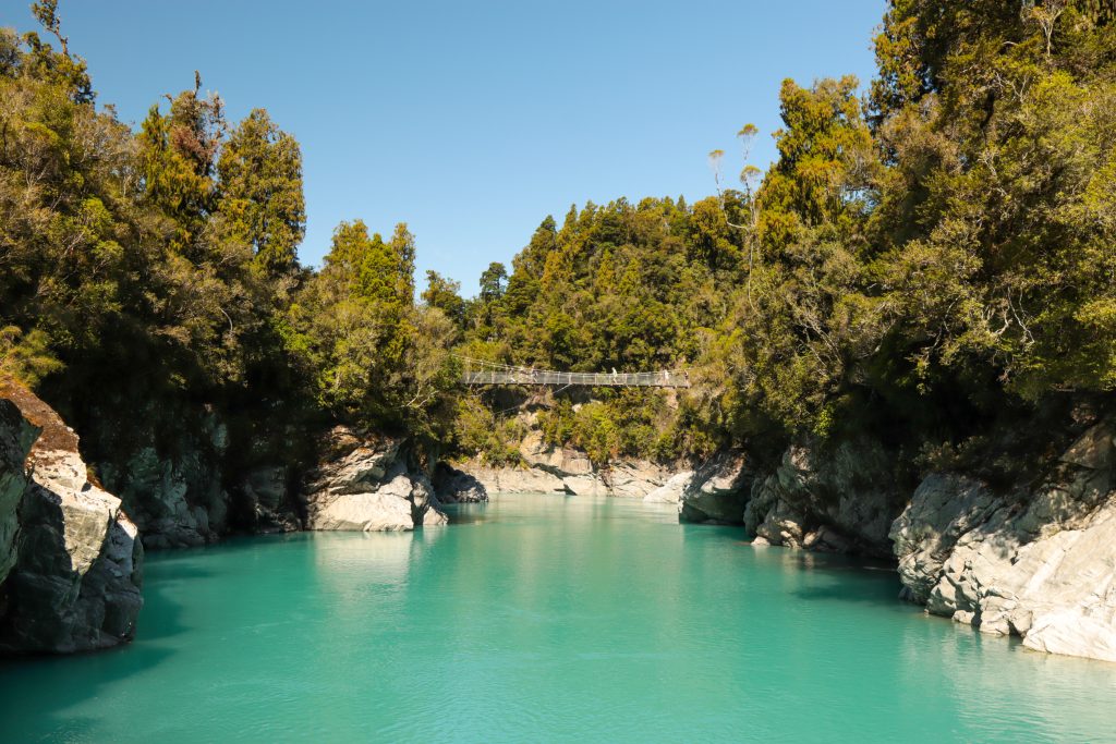 Ausblick auf die Hokitika Gorge auf der Südinsel von Neuseeland